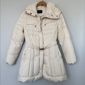 Cole Haan Cream Quilted Puffer Jacket